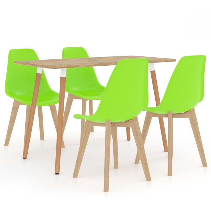 

vidaXL Juego de Comedor 5 Piezas Verde Modelo 4 - Verde