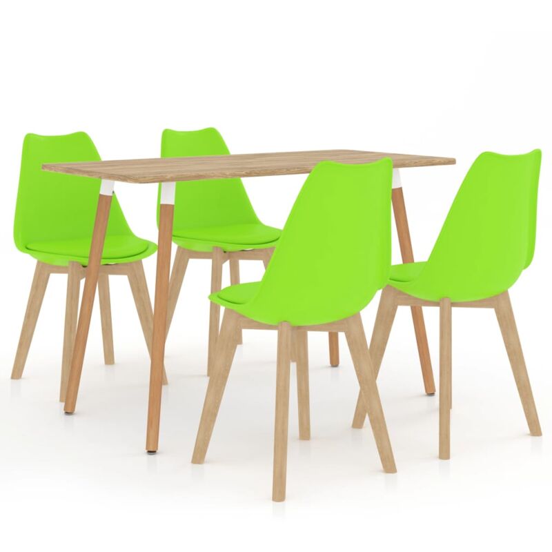 

vidaXL Juego de Comedor 5 Piezas Verde Modelo 4 - Verde