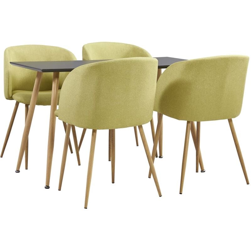 

Vidaxl - Juego de Comedor Tela 5 Piezas Verde - Verde