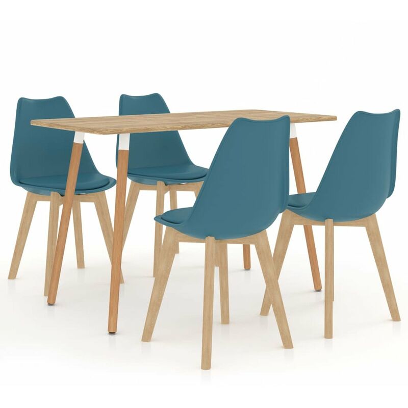 

Happyshopping - Juego de comedor 5 piezas turquesa