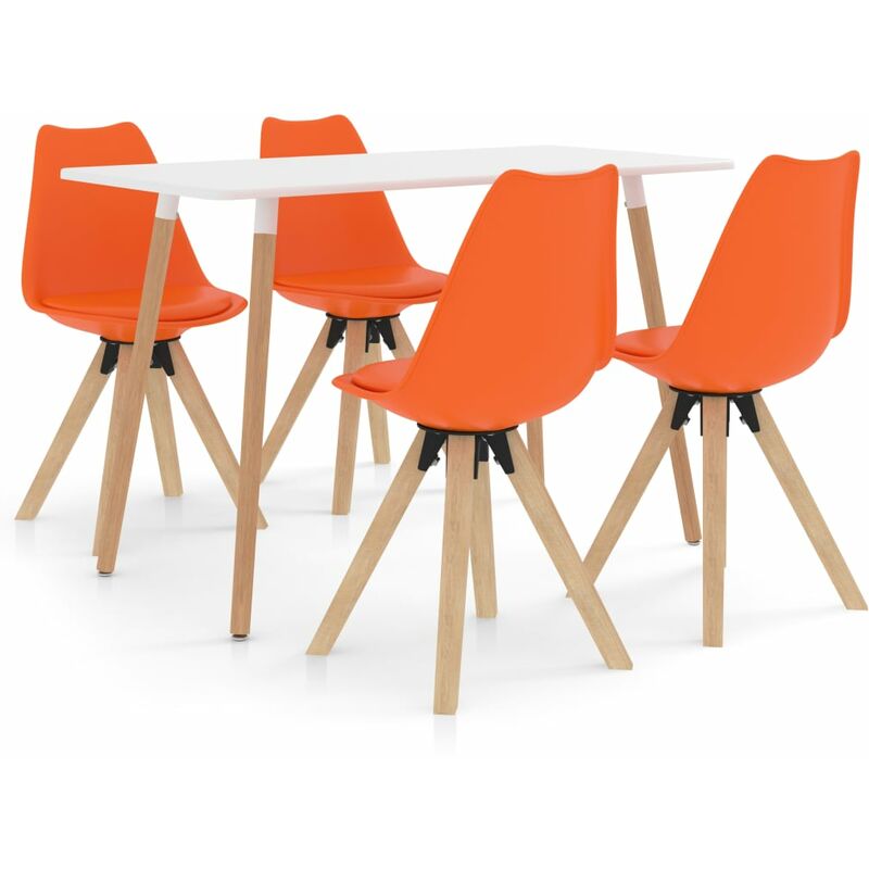 

Vidaxl - Juego de Comedor 5 Piezas Modeo 1 Naranja - Naranja