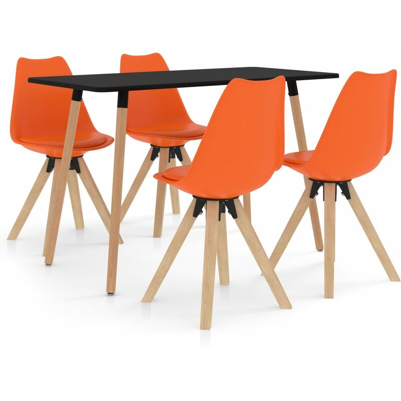 

Vidaxl - Juego de Comedor 5 Piezas Modeo 2 Naranja - Naranja