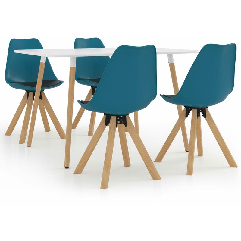 

Youthup - Juego de comedor 5 piezas turquesa y negro - Turquesa