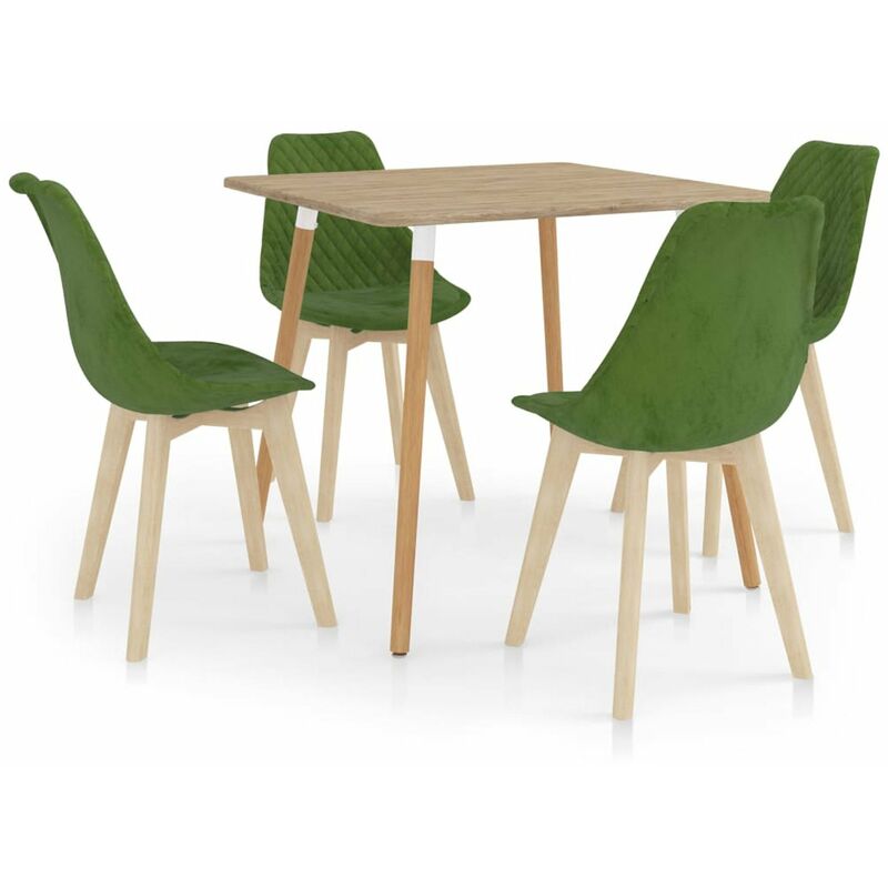 

Happyshopping - Juego de comedor 5 piezas verde claro