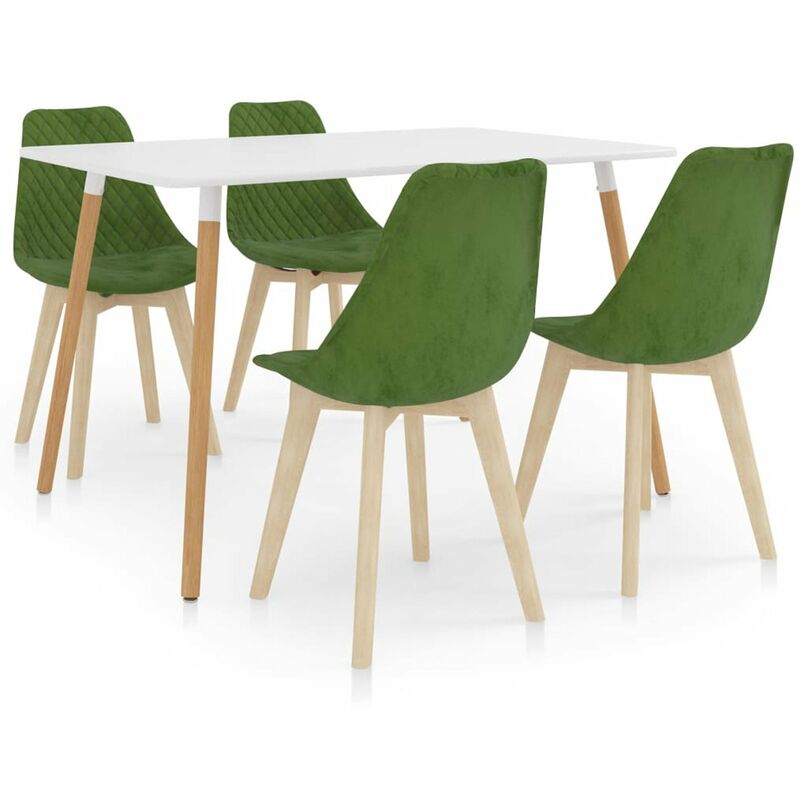 

Happyshopping - Juego de comedor 5 piezas verde claro