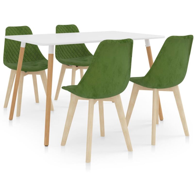 

vidaXL Juego de comedor 5 piezas verde claro - Verde