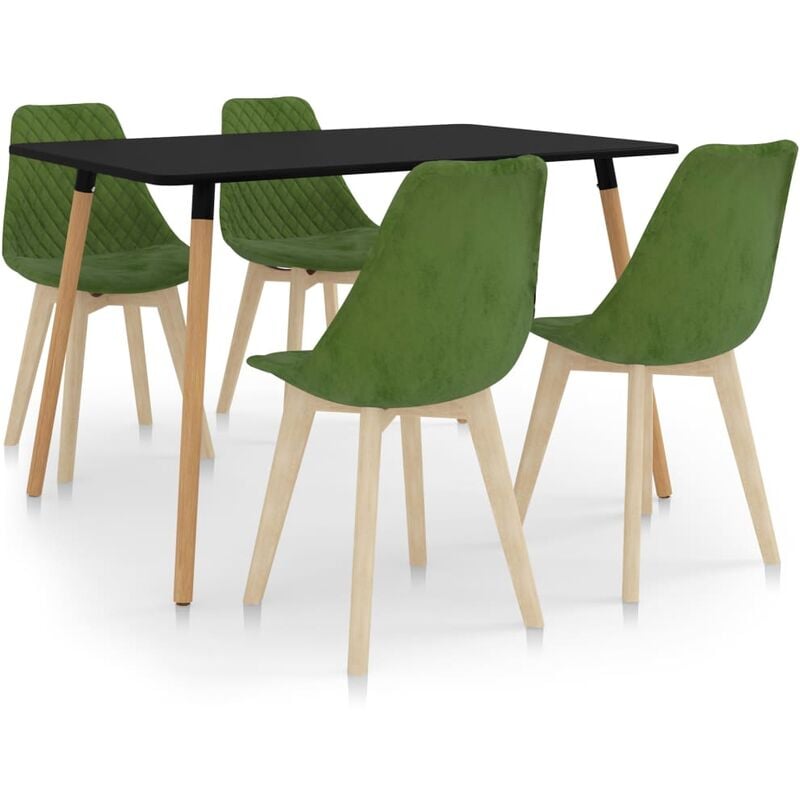 

vidaXL Juego de comedor 5 piezas verde claro - Verde