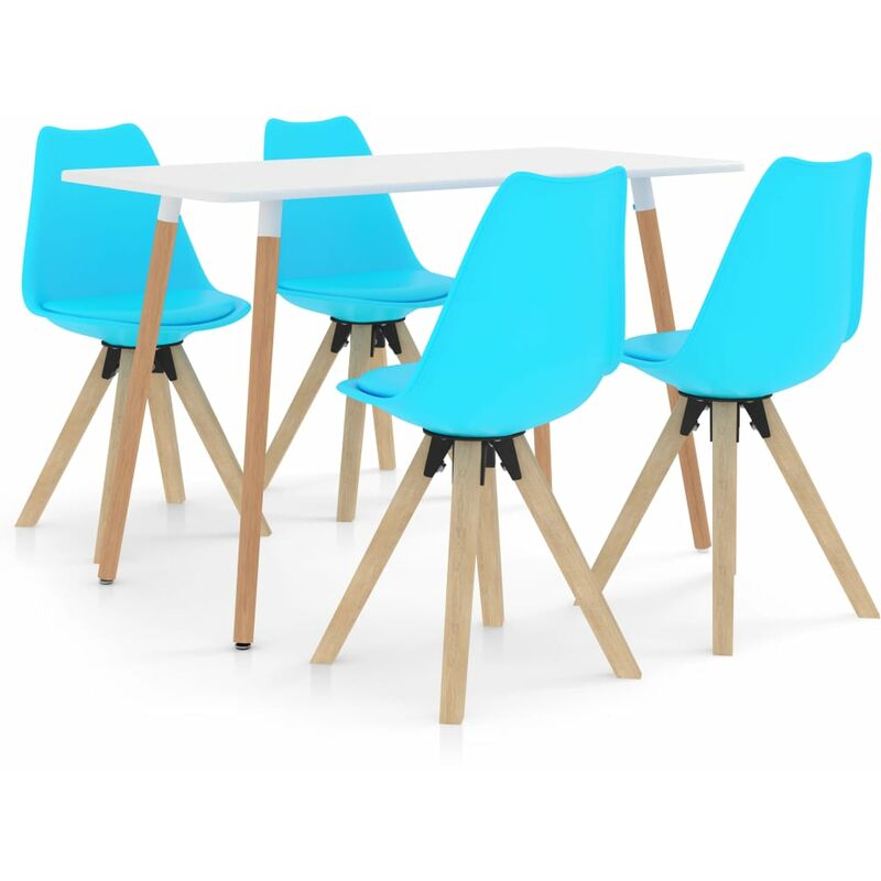 

vidaXL Juego de Comedor 5 Piezas Modeo 1 Azul - Azul