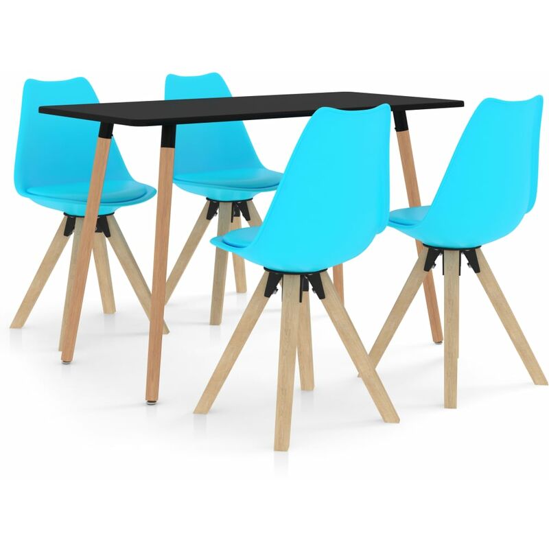 

vidaXL Juego de Comedor 5 Piezas Modeo 2 Azul - Azul