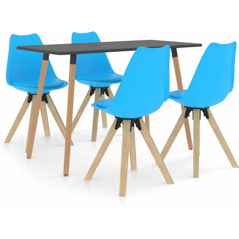 

vidaXL Juego de Comedor 5 Piezas Modeo 3 Azul - Azul