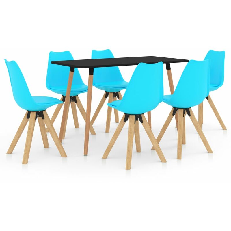 

Juego de comedor 7 piezas azul
