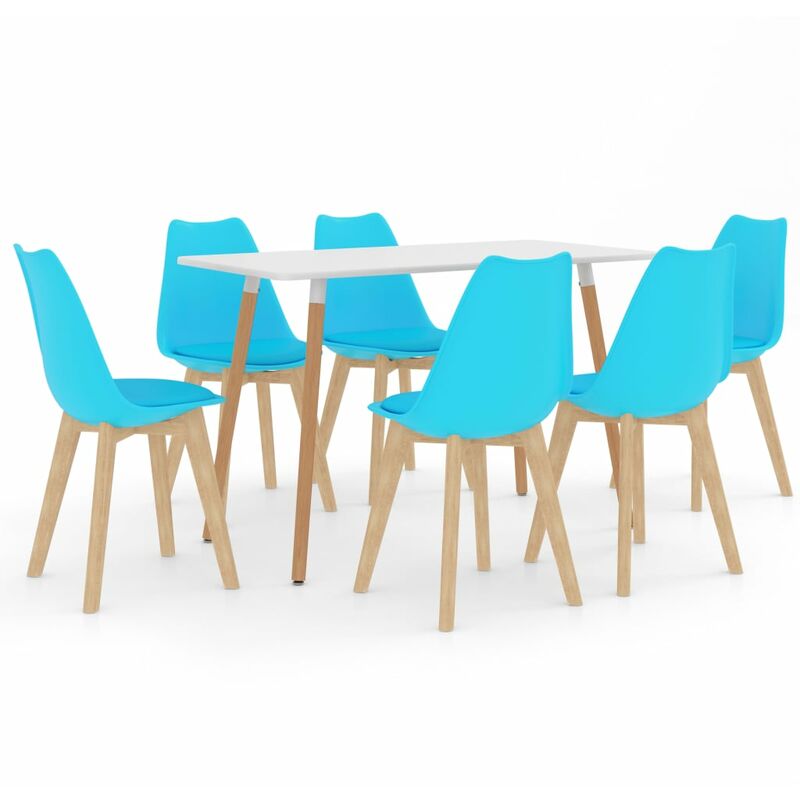 

Juego de comedor 7 piezas azul