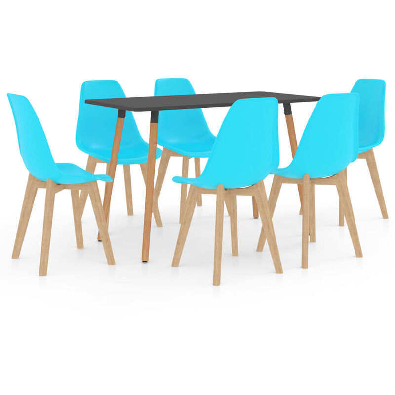 

Juego de comedor 7 piezas azul