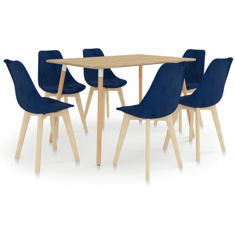 

Juego de comedor 7 piezas azul