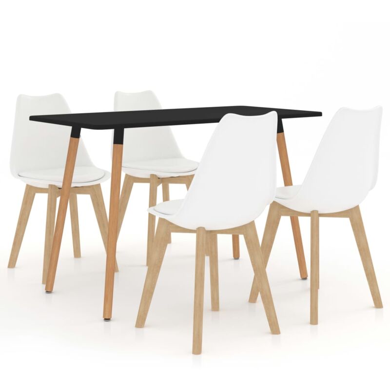 

vidaXL Juego de Comedor 5 Piezas Blanco Modelo 2 - Blanco