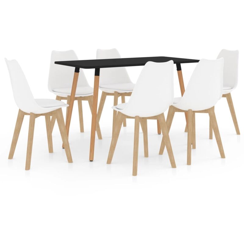 

Juego de Comedor 7 Piezas Blanco Modelo 2 - Blanco - Vidaxl