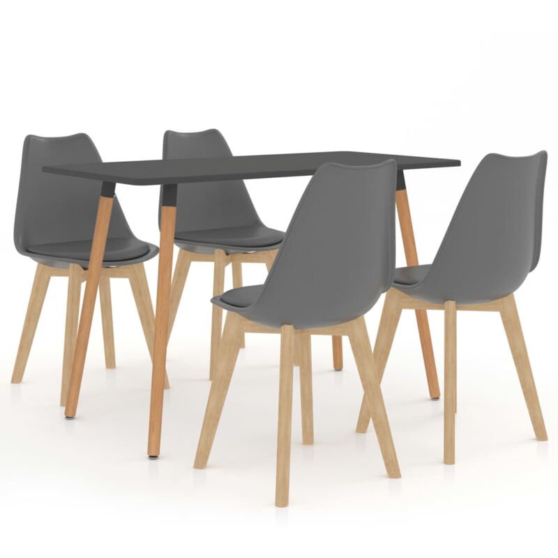 

vidaXL Juego de Comedor 5 Piezas Gris Modelo 3 - Gris