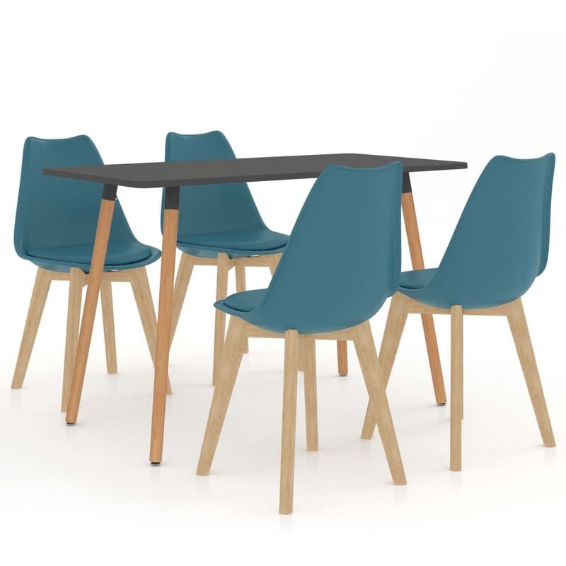 

vidaXL Juego de Comedor 5 Piezas Turquesa Modelo 3 - Turquesa