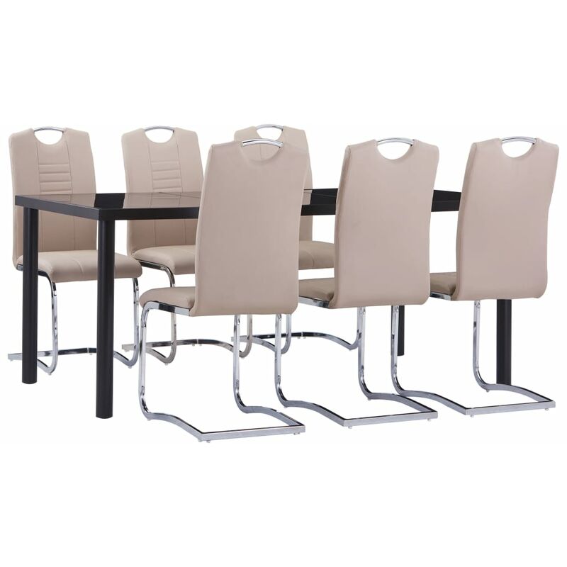 

Juego de comedor 7 piezas cuero sintético color capuchino