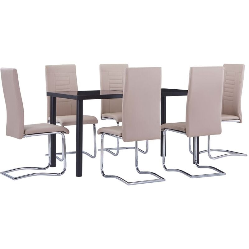 

Juego de comedor 7 piezas cuero sintético color capuchino