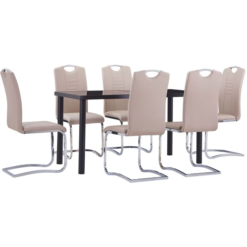

Juego de comedor 7 piezas cuero sintético color capuchino