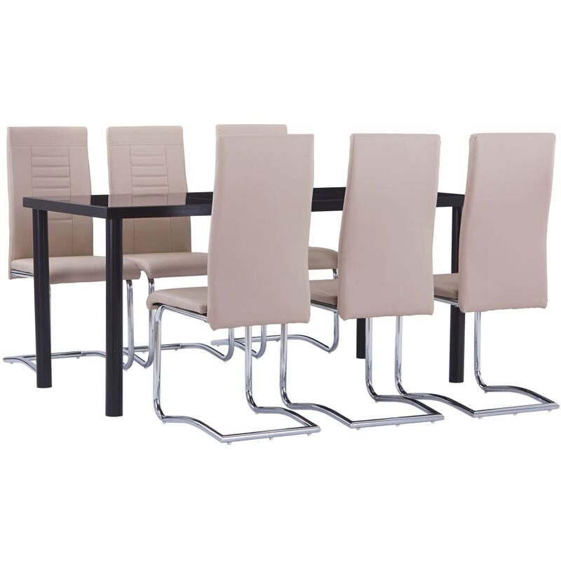 

Juego de comedor 7 piezas cuero sintético color capuchino