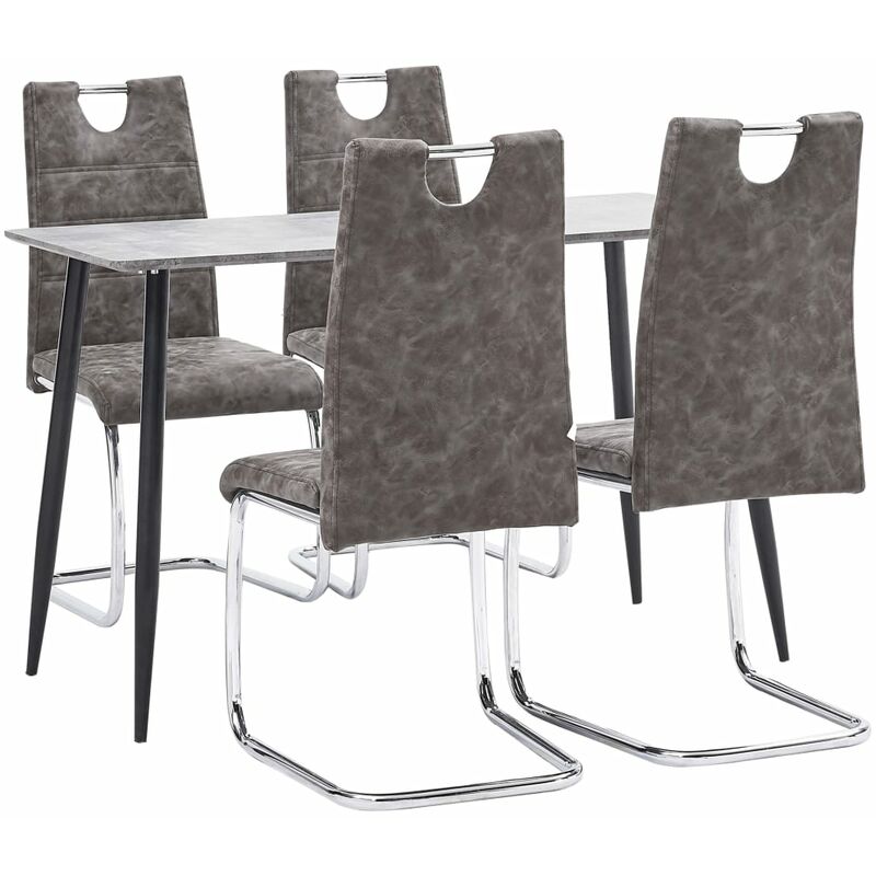 

vidaXL Juego de Comedor Cuero Sintético 5 Piezas Marrón - Marrón