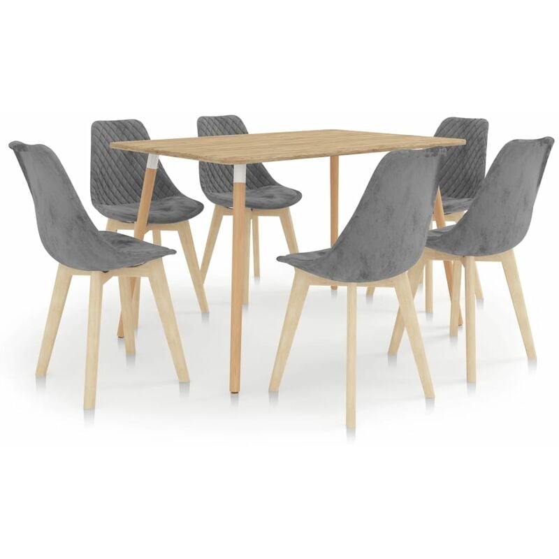 

Juego de comedor 7 piezas gris