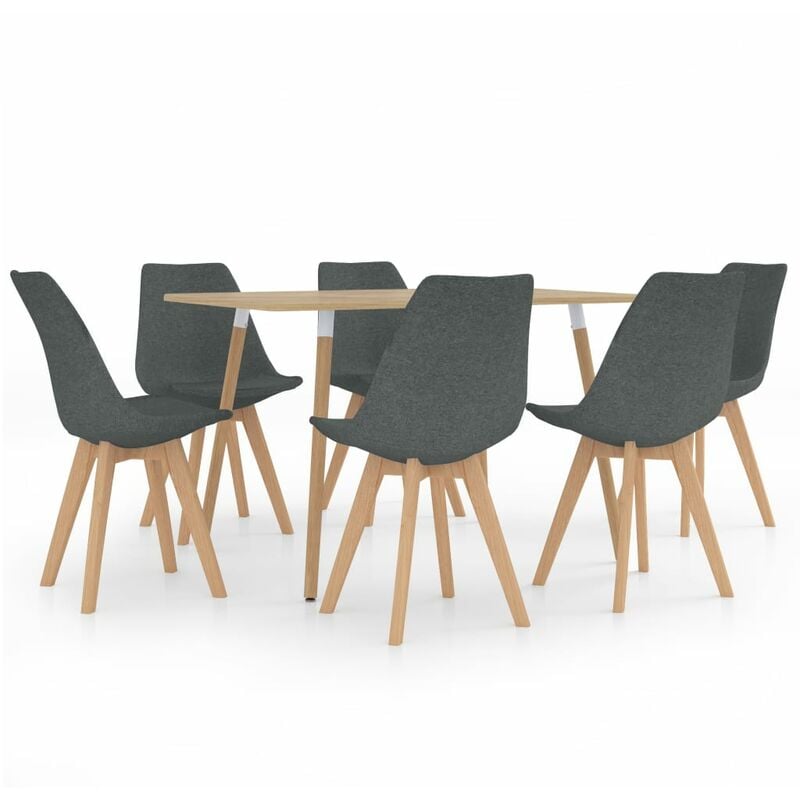 

Juego de comedor 7 piezas gris claro