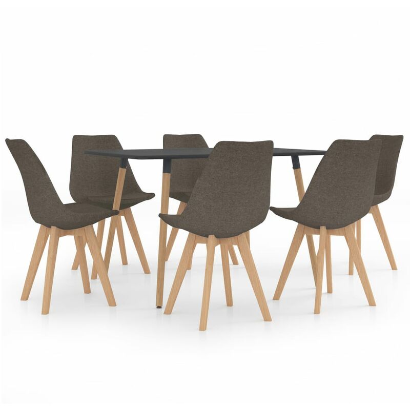 

Juego de comedor 7 piezas gris taupe