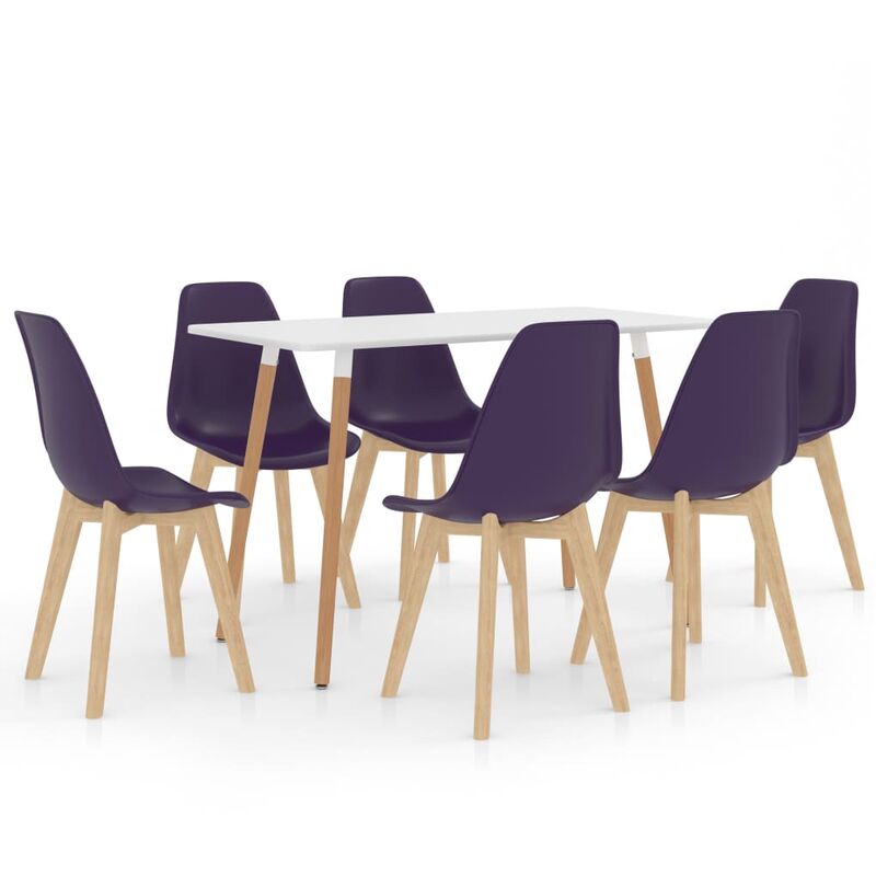 

Juego de comedor 7 piezas morado oscuro