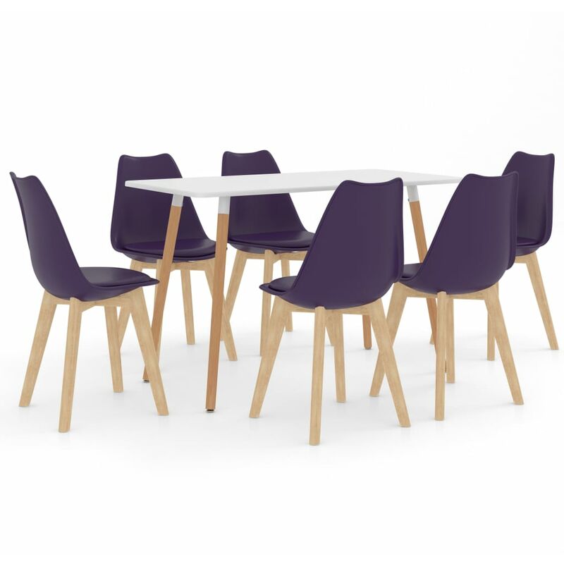 

Juego de comedor 7 piezas morado oscuro