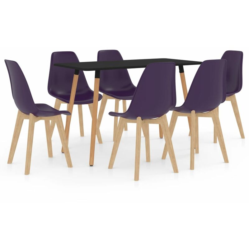 

Juego de comedor 7 piezas morado oscuro