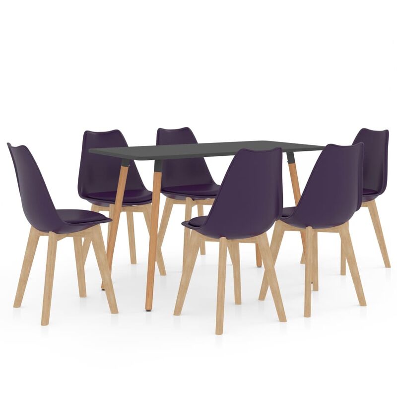 

Juego de comedor 7 piezas morado oscuro