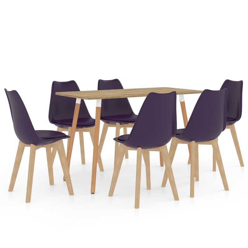 

Juego de comedor 7 piezas morado oscuro