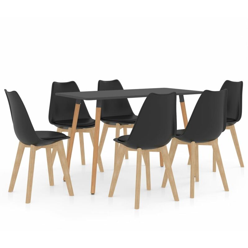 

Juego de comedor 7 piezas negro