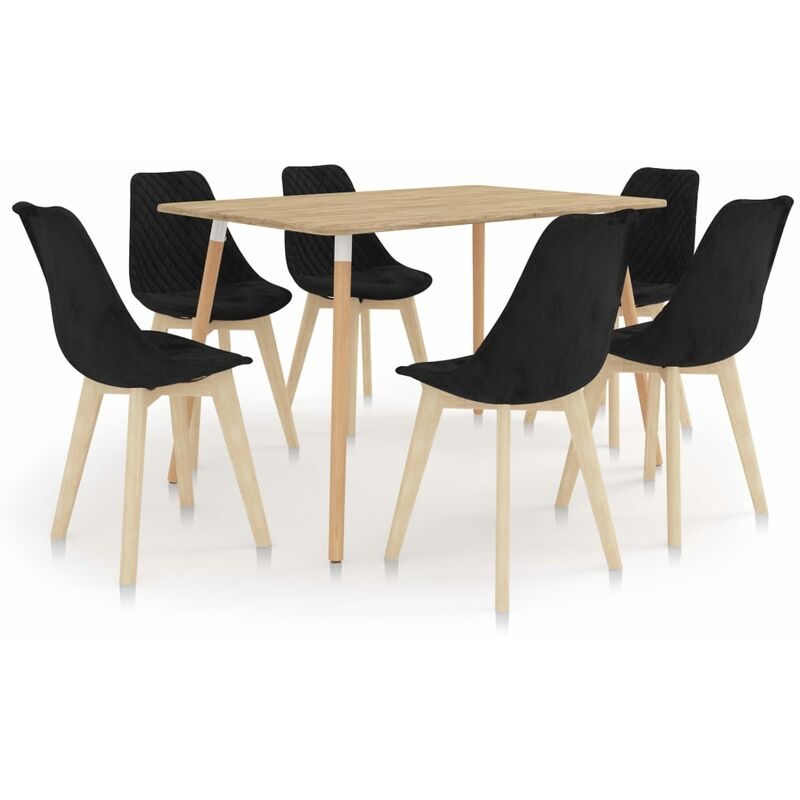 

Juego de comedor 7 piezas negro