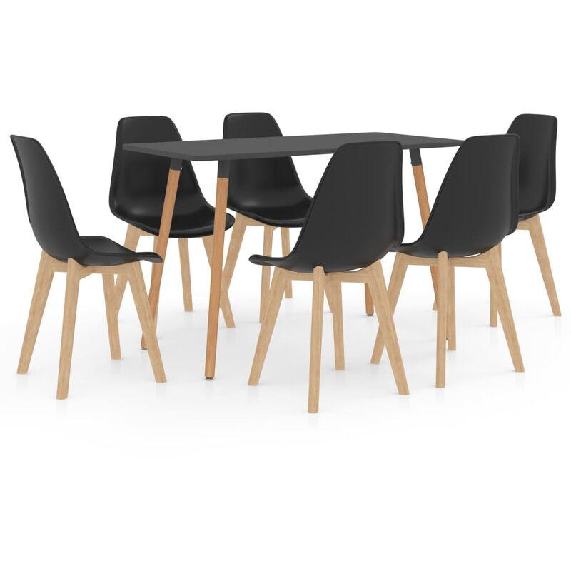 

Juego de comedor 7 piezas negro