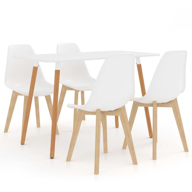 

vidaXL Juego de Comedor 5 Piezas Blanco Modelo 1 - Blanco