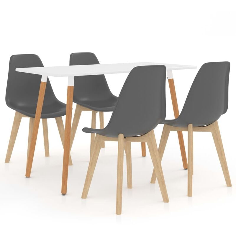 

vidaXL Juego de Comedor 5 Piezas Gris Modelo 1 - Gris