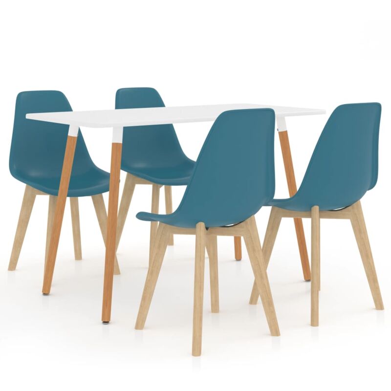 

vidaXL Juego de Comedor 5 Piezas Turquesa Modelo 1 - Turquesa