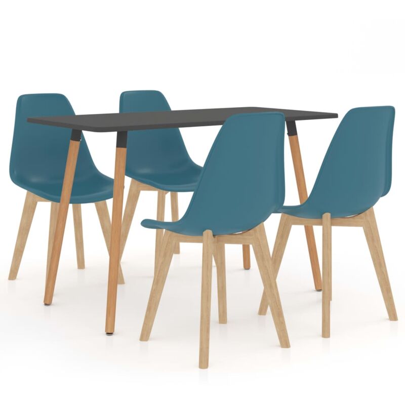 

vidaXL Juego de Comedor 5 Piezas Turquesa Modelo 3 - Turquesa