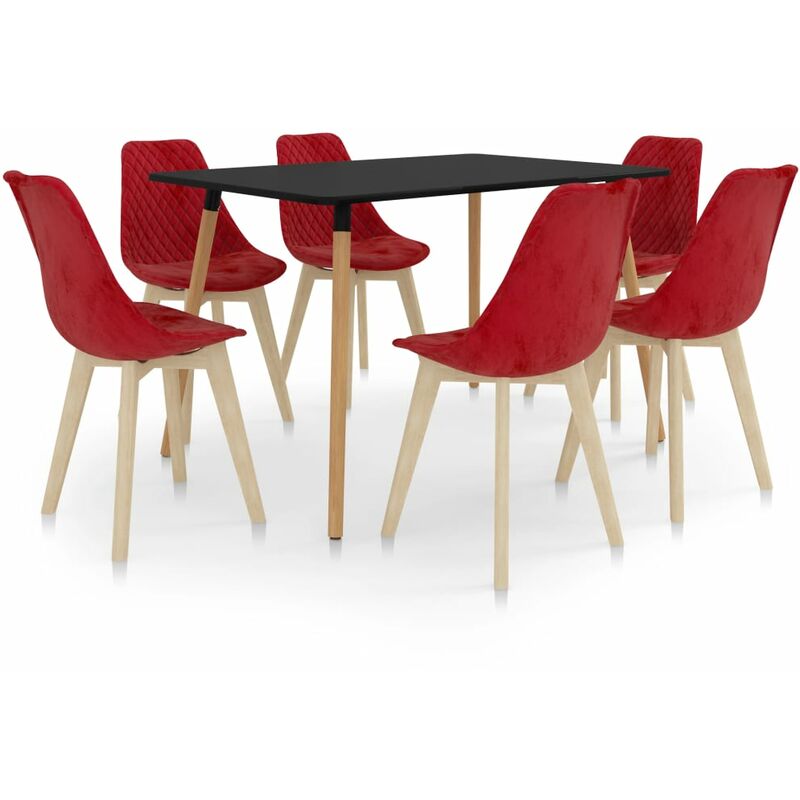 

Juego de comedor 7 piezas rojo