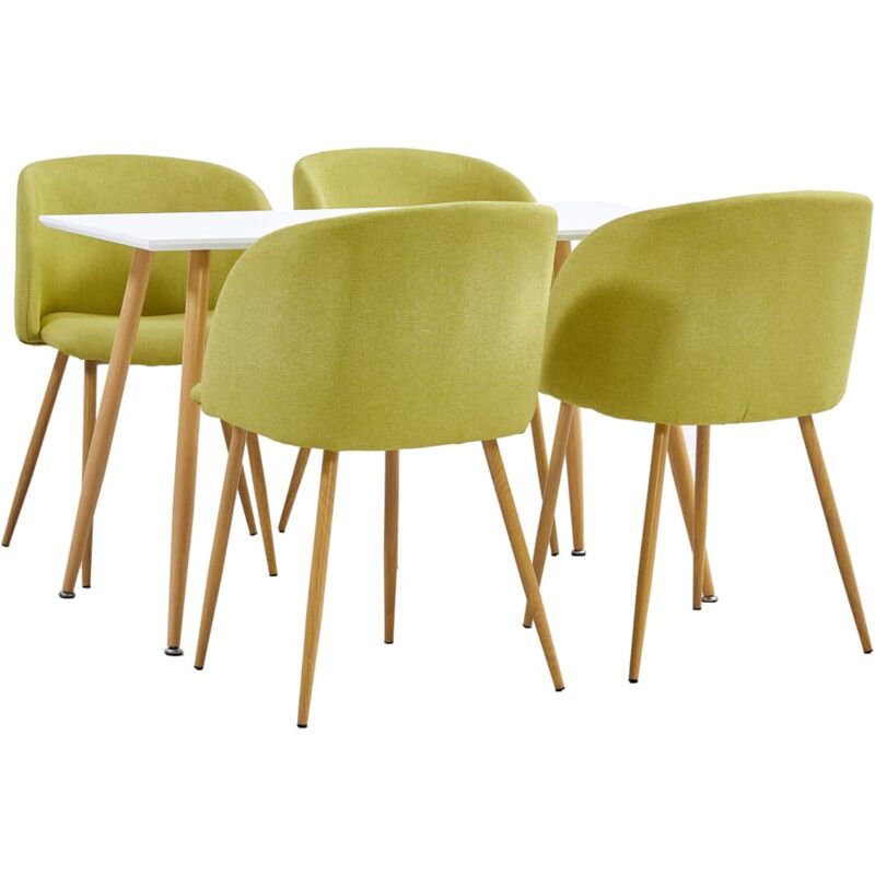 

Juego de Comedor Tela 5 Piezas Verde - Verde - Vidaxl