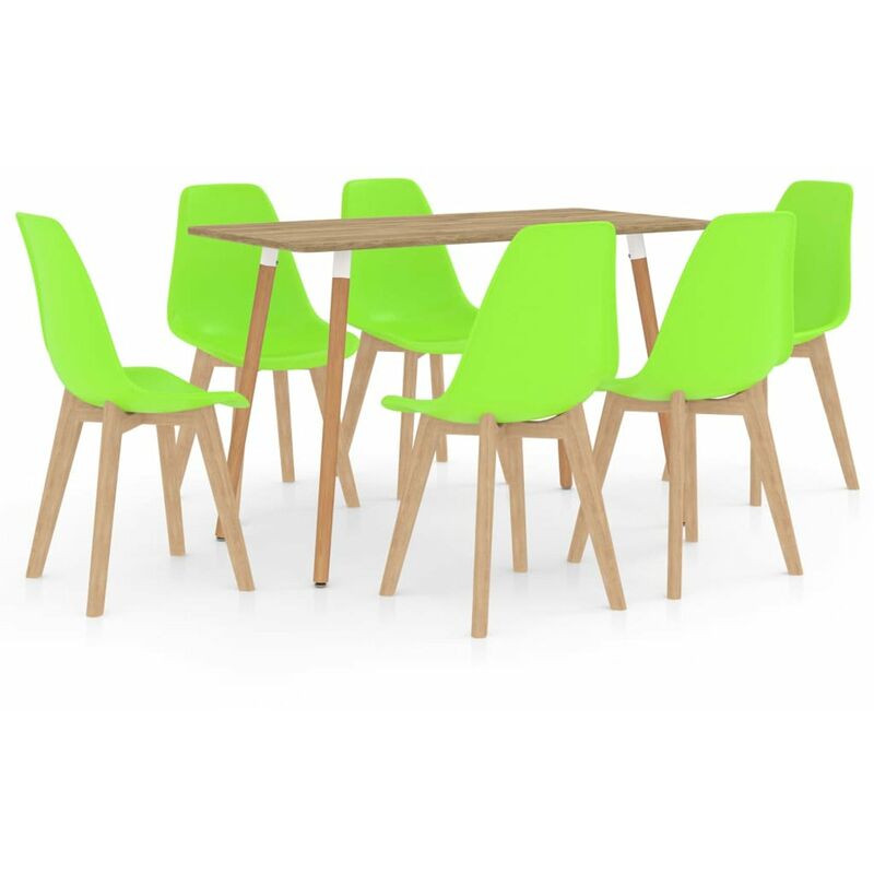 

Happyshopping - Juego de comedor 7 piezas verde