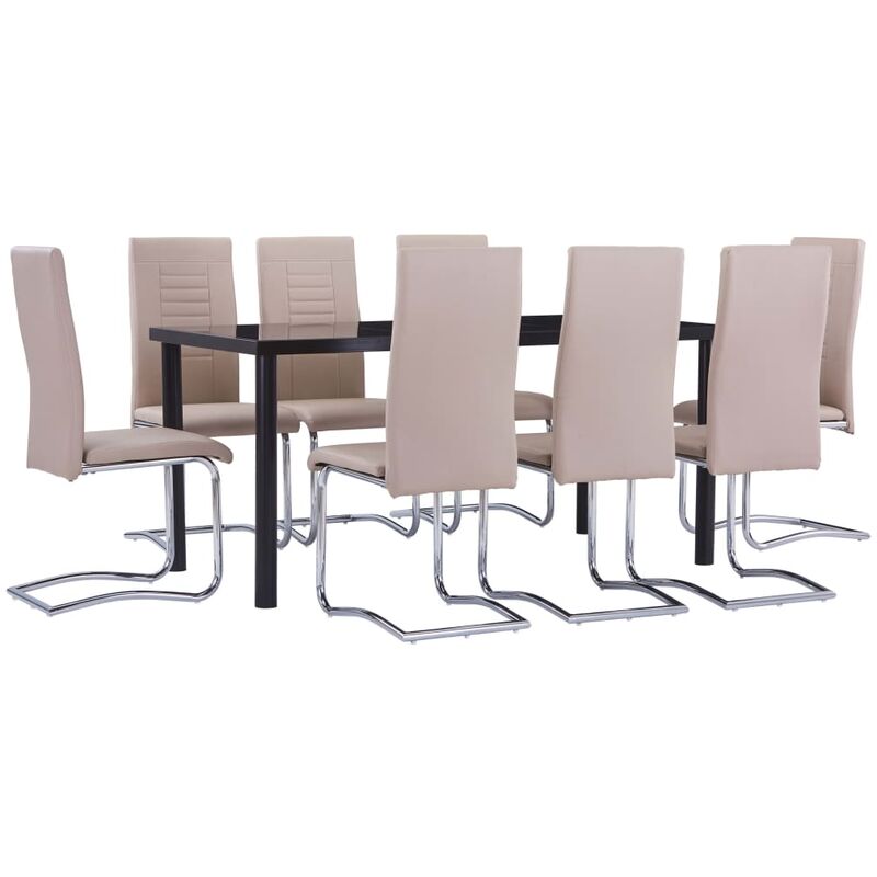 

Juego de comedor 9 piezas cuero sintético color capuchino