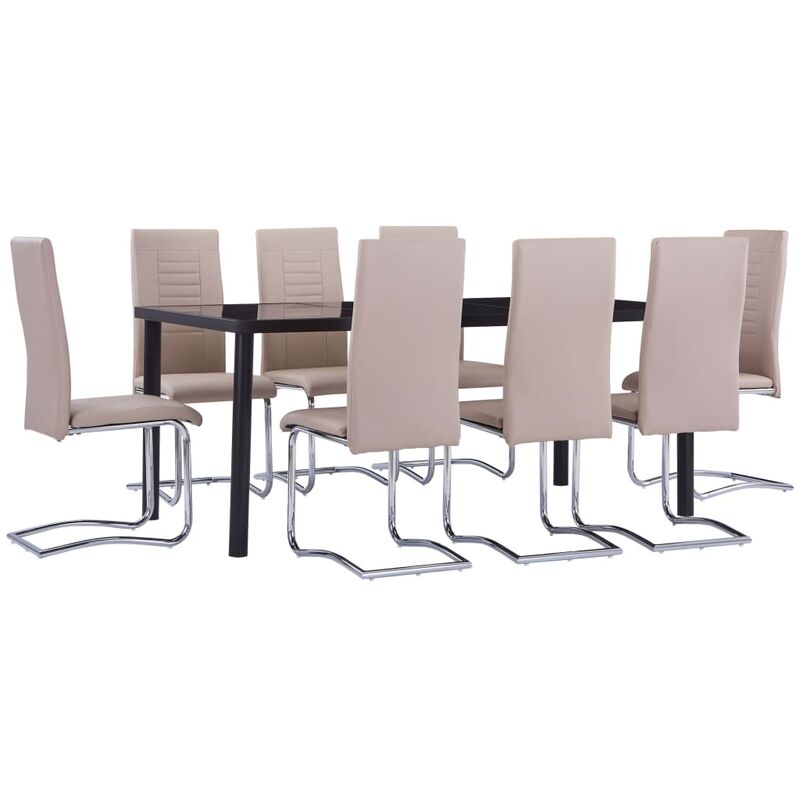 

Juego de comedor 9 piezas cuero sintético color capuchino