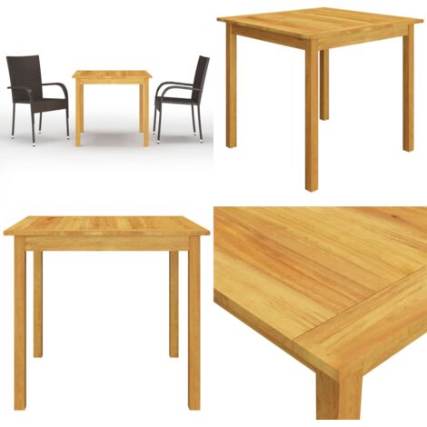 Juego de comedor para jardín 3 piezas marrón - Mesa de jardín - Sillas de jardín