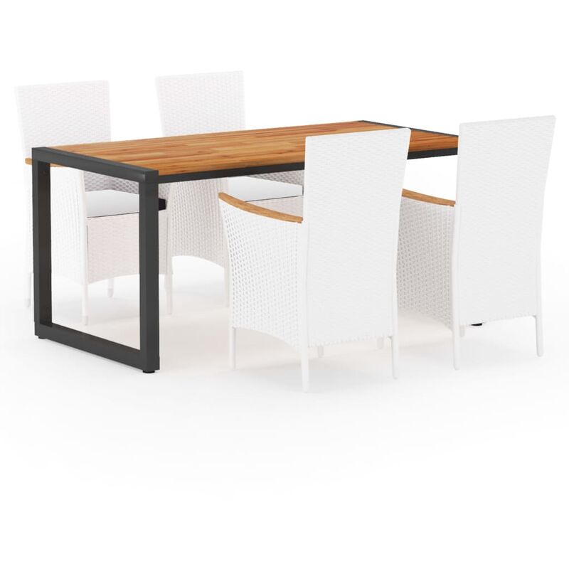 

BHD - Juego de comedor para jardín 5 piezas