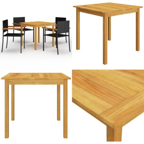 Juego de comedor para jardín 5 piezas negro - Mesa de comedor - Sillas de comedor
